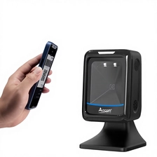 porcelana (OCBS-T288) Lector de código de barras de escaneo de detección automática de alta velocidad USB 2D CMOS Escáner de código de barras de escritorio de código Qr para supermercado fabricante
