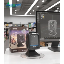 porcelana (OCBS-T288) Escáner de códigos de barras de escritorio con detección automática omnidireccional 2D de alta velocidad para supermercados y bibliotecas en stock fabricante
