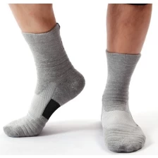 China S-SHAPER Basketball Cushioned Moisture-wicking Athletic Sports Crew Socks for Men manufacturer
