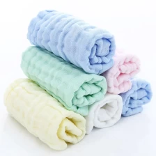 China 100% Organic Cotton Coloured Cotton newborn baby towel set newborn infant face towel - COPY - 38aw66 fabricante