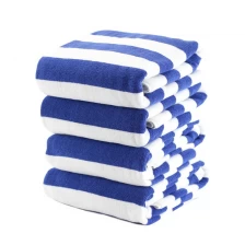 Китай Пляжное полотенце в полоску Cabana из 100% хлопка Банное полотенце производителя