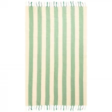 Chine Serviette de plage turque en coton avec couverture de plage à motif rayé à glands fabricant