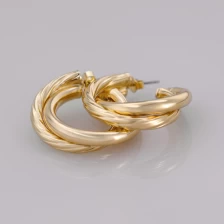 China Geometric Twist Hoop Earrings. manufacturer