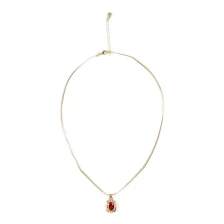 China Ruby Pendant Snake Chain Necklace. manufacturer