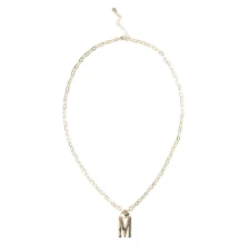 China Initial Letter-M Pendant Chain Necklace. manufacturer