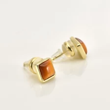 China Artificial Yellow Agates Mini Stud Earring. manufacturer