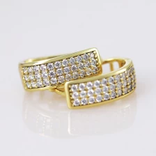 China Zircon Pave U-Shaped Clip Earring. manufacturer