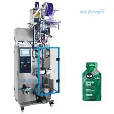 China Vollautomatische kleine Stand-up-Beutel-Flüssigverpackungslinie, Energy Gel-Beutelmaschine, hergestellt in China Hersteller