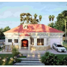 China Pembekal Mewah Villas Prefab China | Struktur keluli kos rendah rumah prefab dengan garaj pengilang