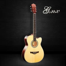 China Wholesale 41 Inches cutaway 6 Strings Handmade Professional Acoustic Guitar manufacturer