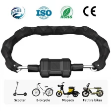 China Bike Chain Lock with Combined Electronic & Mechanical Lock manufacturer