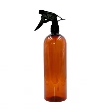 China 1L âmbar PET Boston Round Bottle fabricante