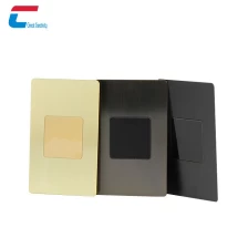 China Customized Wholesale Social Media Sharing Ntag213 Matte NFC Metal Business Card manufacturer