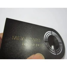 China Gravierte Black Metal-Karte Matt Frosted Black Metal Business Card Hersteller