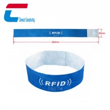Chine Bracelet jetable de Tyvek RFID imprimé par coutume pour des événements fabricant