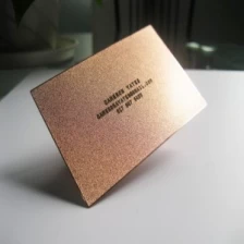 porcelana rosa tarjeta de visita del metal del oro del fabricante profesional fabricante