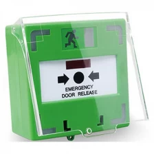 China Green Glass Door Release Exit Button Break Emergency Fire Alarm System Reset Switch manufacturer