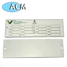 China ACM-M002 stainless steel Metal Nameplate manufacturer