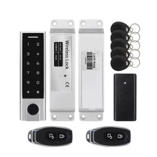 China ACM-A95 Metal Wireless Fingerprint Keypad+ Wireless Bolt Lock + Wireless Exit Button IP68 DIY Fingerprint Lock Kits for office us manufacturer
