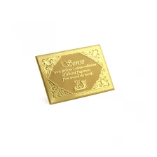China Custom Etching Logo Vip Metal Gold Card Diamond Inlay Luxury Shiny Gift Business Card manufacturer