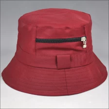 China 100% red polyester bucket hat manufacturer