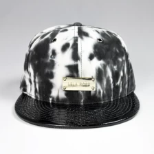 China 2014 popular snapback caps with leather brim manufacturer
