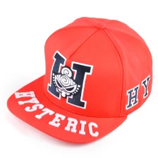China 3d letters logo red fitted snapback caps custom manufacturer