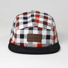 China 5 painel patch de couro Snapback fabricante
