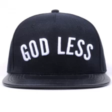 China Acrylic customize flat brim 5 panel hat snapback cap with 3D embroidery manufacturer
