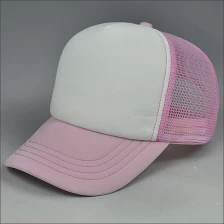 China Blank pink mesh trucker cap wholesale manufacturer