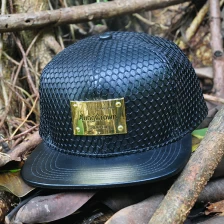 الصين العرف SNAPBACK الأسود قبعات / القبعات الصانع
