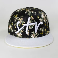 China Moda Custom snapback floral cap chapéu fabricante