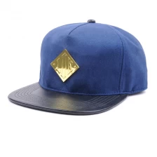 China Benutzerdefinierte Metall-Logo-Platte Snapback-Hüte Hersteller