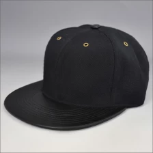 China Moda simples snapback chapéus pretos fabricante