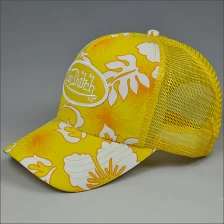 China Floral stoffen mesh trucker cap fabrikant