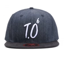 China High quality custom embroidered caps snapback 3D embroidery hat 6 panel plain blank snapback caps manufacturer