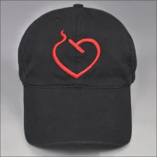 الصين جودة عالية الترويجية 6 لوحة القطن الأسود قبعة بيسبول الصانع