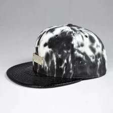 China Leather strap flat brim wholesale snapback hats manufacturer