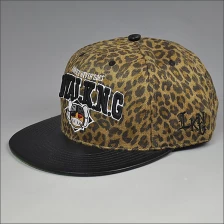 China OEM animal printed embroidery snap back cap manufacturer