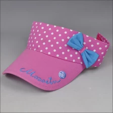 China Pink bowknot cotton visor for girls manufacturer