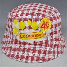 China Printing checked soft cotton bucket hat manufacturer