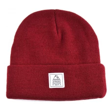 中国 温暖的冬季羊毛帽与自定义标志 制造商