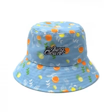 China aungcrown embroidery logo all printing summer bucket hats manufacturer