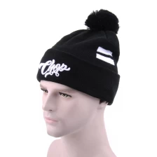 China beanies embroidery, jacquard knitted hats manufacturer