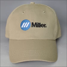 China beige color baseball cap with flat embroidery manufacturer