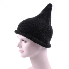 الصين العلامة التجارية السوداء الاكريليك قبعة القبعات الشتوية الصين الصانع