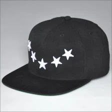 Chine cuir noir casquettes snapback fabricant
