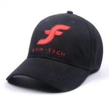 Cina cappellini da baseball con ricamo piatto flexfit nero sportivo personalizzato produttore