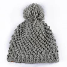 China blank pom winter beanies custom knitted hats pom beanies manufacturer