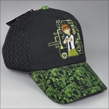 China childrens baseball cap with custom printed brim manufacturer